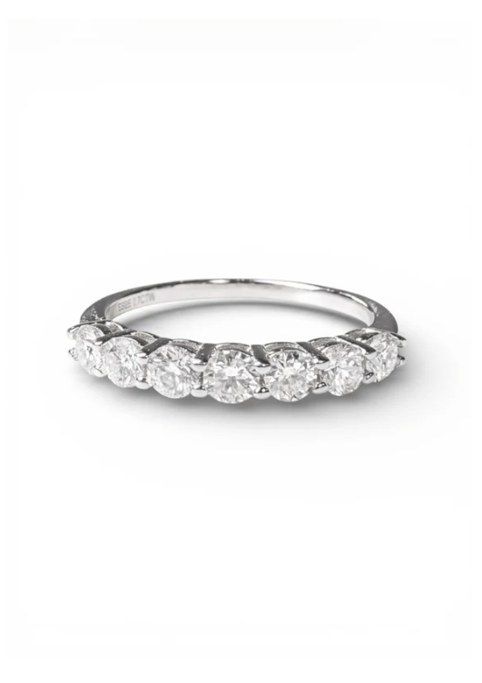 Evermiá Eternity Half Band Moissanite Ring | 0.7 CTW